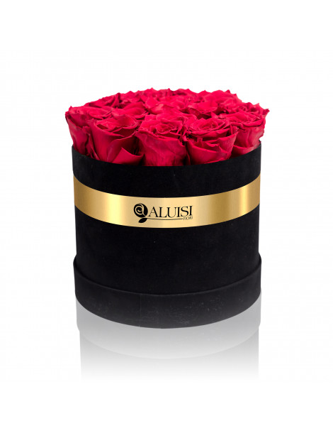 Flower Box con Rose Rosse Stabilizzate