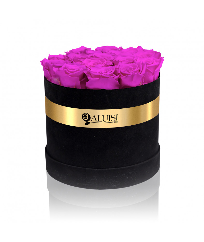 Flower Box con Rose Fucsia Stabilizzate