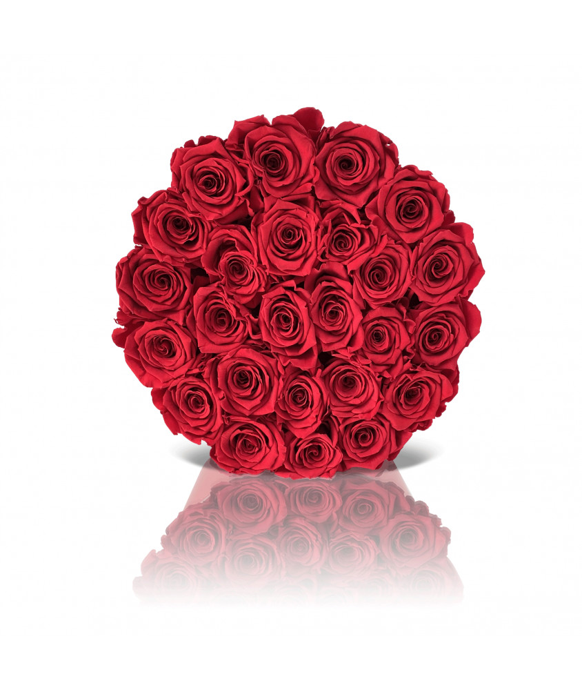 25 Rose Rosse Stabilizzate