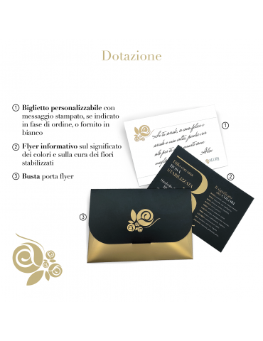 Cuore 6 Rose Arancioni Stabilizzate