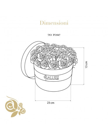 20 Rose Rosse Stabilizzate