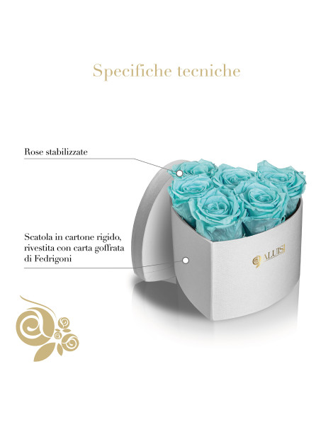Cuore 6 Rose Tiffany Stabilizzate