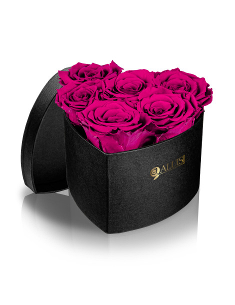 Cuore 6 Rose Fucsia Stabilizzate