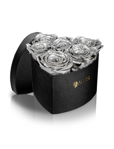 Cuore 6 Rose Argento Stabilizzate
