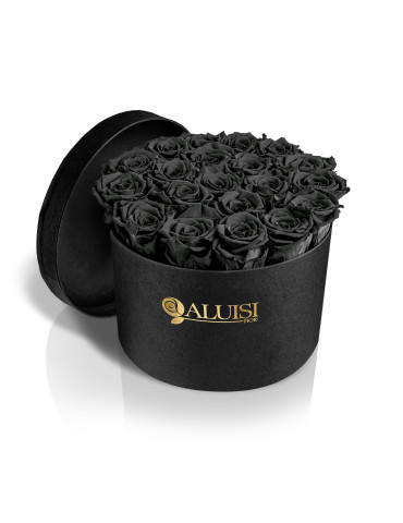 20 Rose Nere Stabilizzate