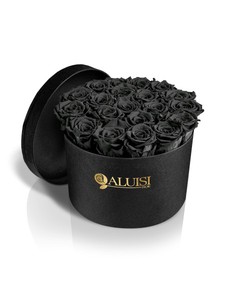 20 Rose Nere Stabilizzate