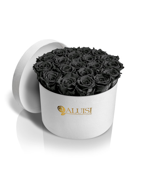 20 Rose Nere Stabilizzate
