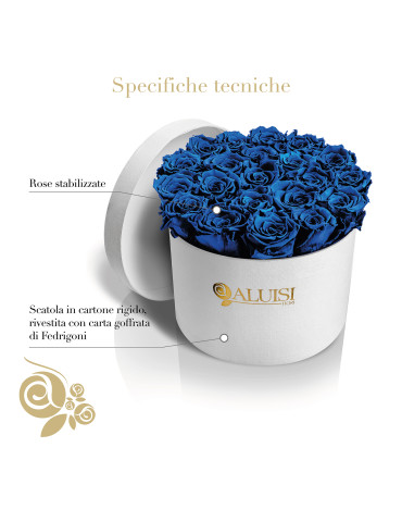 20 Rose Blu Stabilizzate