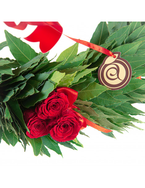 Coroncina Laurea con Rose Stabilizzate